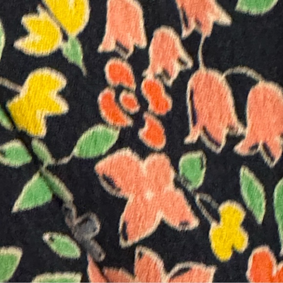 Talbots Midi Dress Flutter Sleeve Floral Coastal Cottage V Neck Tie Size 12 - Picture 12 of 16